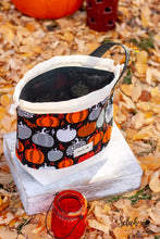 Load image into Gallery viewer, Black and Orange Pumpkins Project Bag