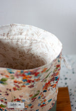 Load image into Gallery viewer, Fall Floral Medium Simple Drawstring Project Bag