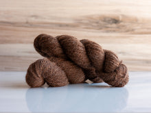 Load image into Gallery viewer, Worsted Weight 2 Ply Alpaca Yarn - Chocolate Brown