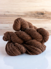 Load image into Gallery viewer, Worsted Weight 2 Ply Alpaca Yarn - Chocolate Brown