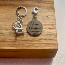 Load image into Gallery viewer, Spinning Wheel Stitch Marker/Progress Keeper Set