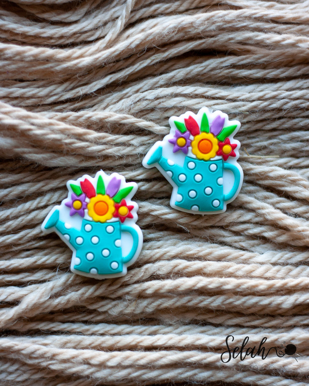 Teal Watering Can Stitch Stoppers