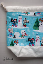 Load image into Gallery viewer, Snowday Drawstring Project Bag