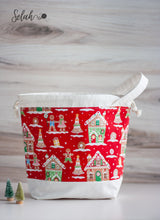Load image into Gallery viewer, Gingerbread Men Drawstring Project Bag