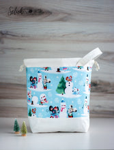Load image into Gallery viewer, Snowday Drawstring Project Bag