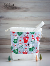 Load image into Gallery viewer, Snowman Drawstring Project Bag