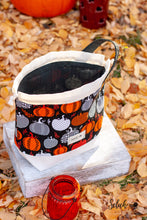 Load image into Gallery viewer, Black and Orange Pumpkins Project Bag
